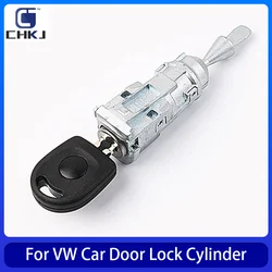 CHKJ Car Door Lock Cylinder for VW Volkswagen New santana Jetta Polo Tiguan Left Front Main Door Lock Core Cylinder Key