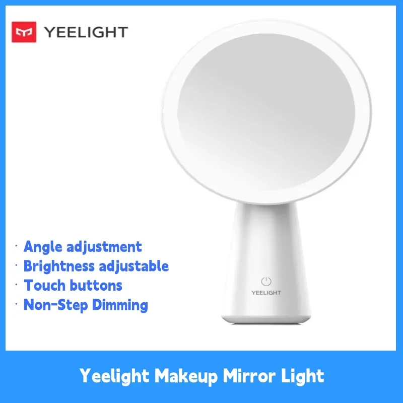 Yeelight Makeup Mirror LED White Light Illumination Adjustable Brightness Rotate 40 Degrees Touch Button 300-5000K