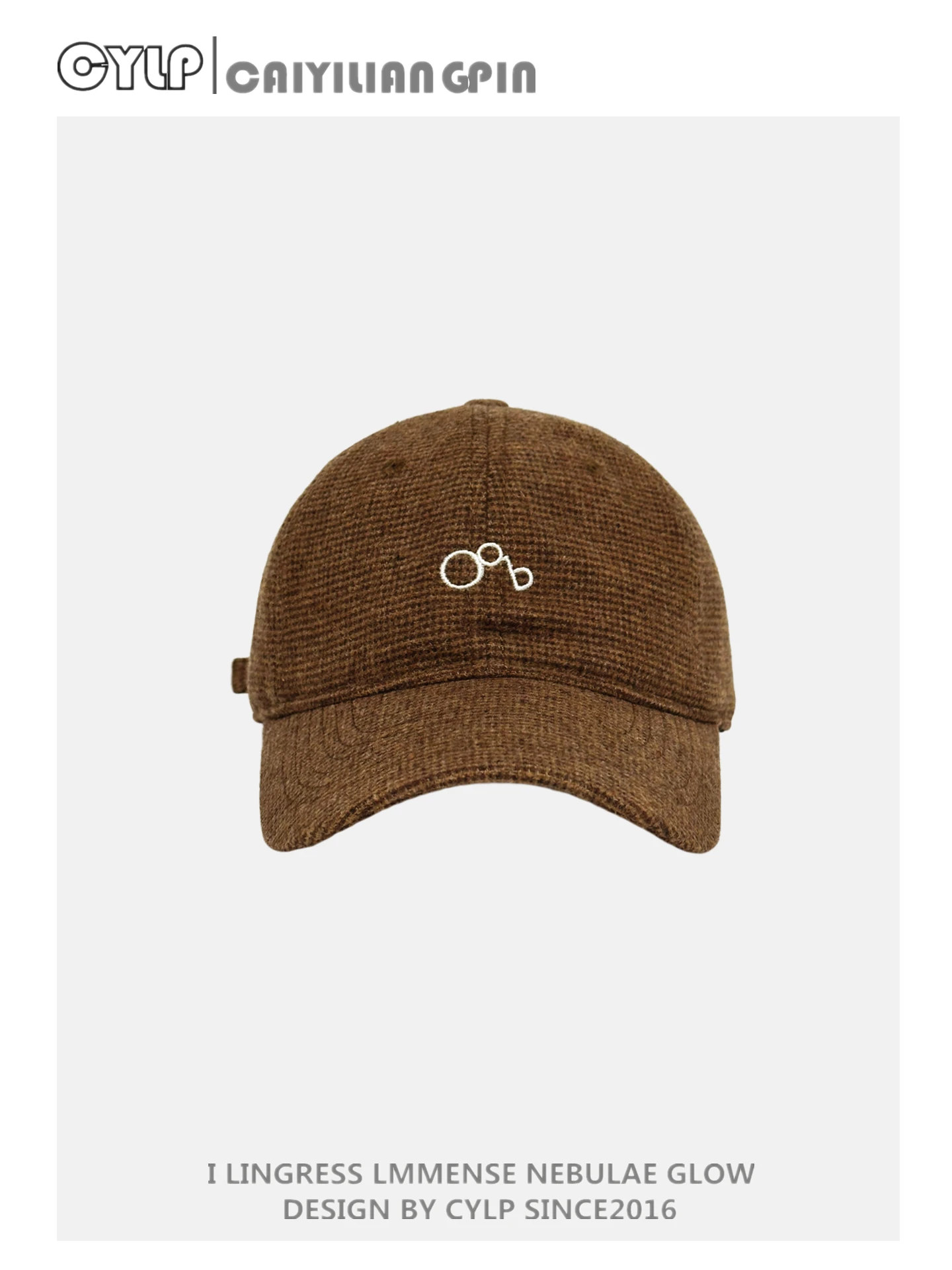 Vintage Plaid Wool Baseball Cap Autumn Winter Fashion Versatile Face-Slimming Duckbill Cap