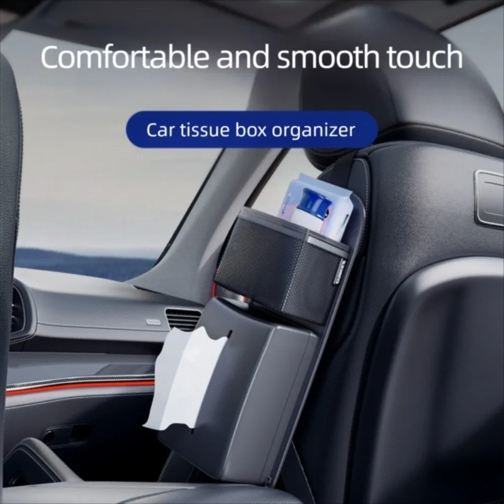 

PU Leather Water Bottle Holder Multifunctional Portable Tissue Organizer Seat Sides Storage Bag Car Interior Supplies