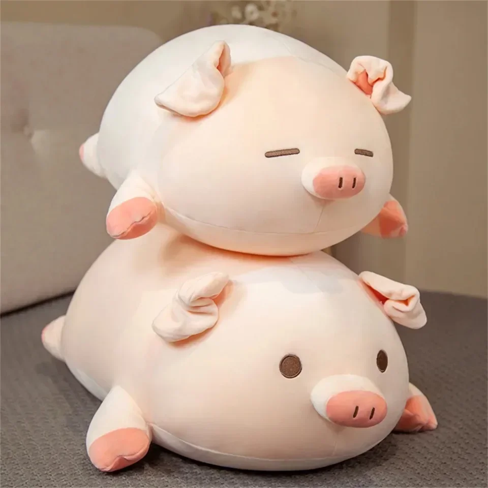 MINISO Kawaii Schwein Plüschtier Weiches Plüschfüllung Rosa Schwein Kissen Zimmer Sofa Dekoration Kissen Geburtstagsgeschenk