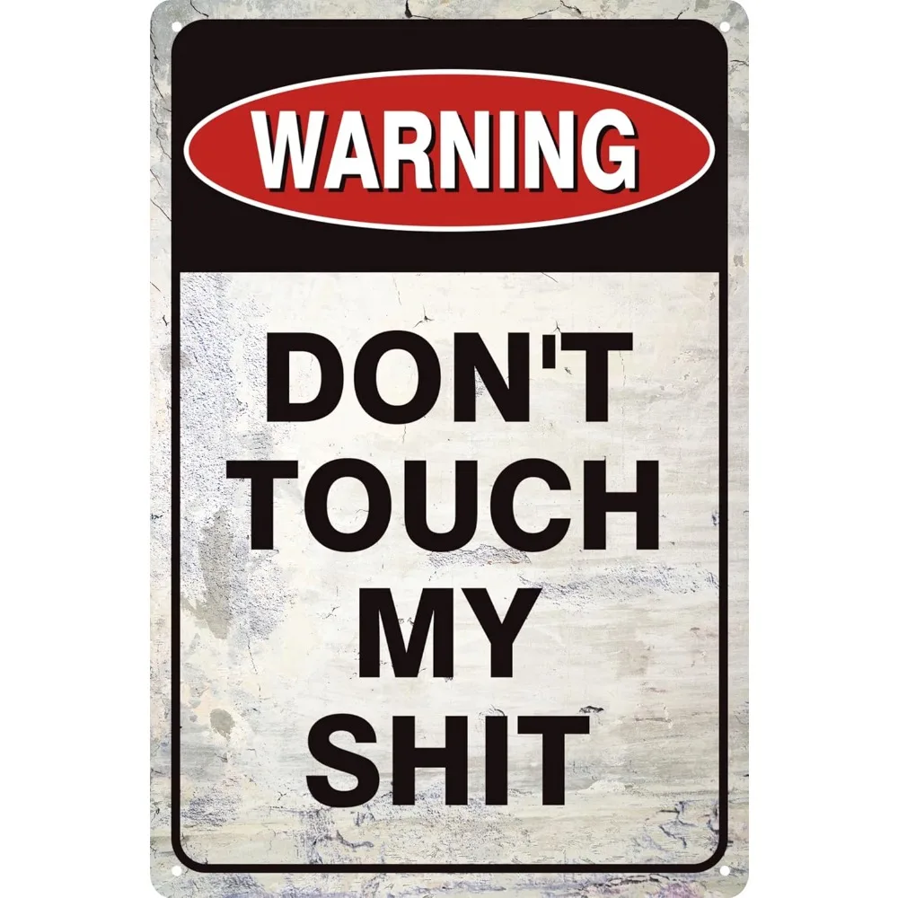 Lustiges Warnblechschild im Vintage-Retro-Stil aus Metall – stilvolles Wandkunst-Schild für Zuhause, Geschenk für Badezimmer, Küche, Gothic-Dekor