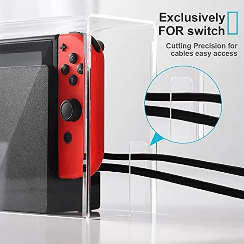 New Dust Cover Luminous Base Box Rgb Luminous Base Host Cover for Nintendo Switch Oled Protection Sleeve Acrylic Display Box