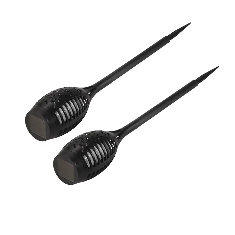 2 Pcs LED Solar Flame Light Lamp Flickering Waterproof Garden Decoration Landscape Lawn Lamp Path Lighting Torch Outdoor