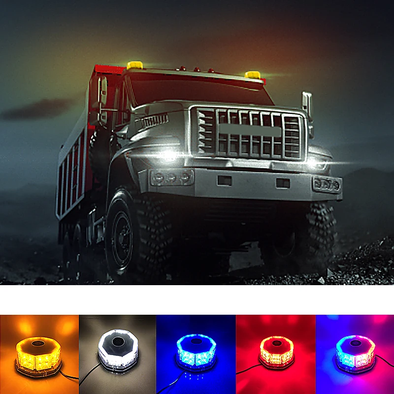 

Car Strobe Warning Light Police Safety Roof Flashing Beacon Emergency Signal Lamp Wireless 32led Ceiling Lamp Waterproof 12V/24V