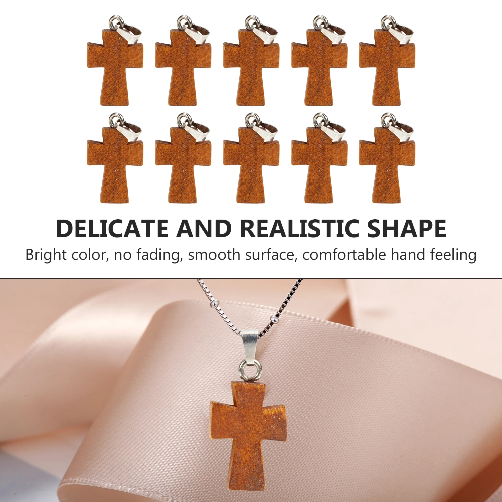 

10 Pcs Jewelry Cross Pendant Baby Vintage Charms Metal Miniature for Necklace Making