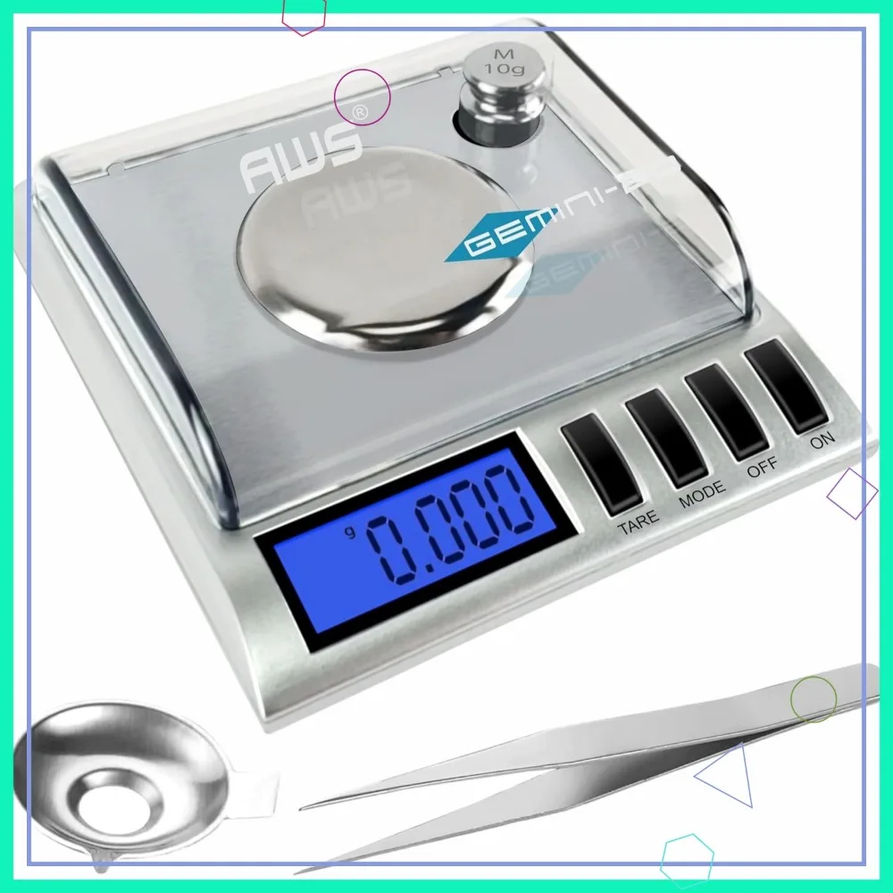 

20g x 0.001g Digital Precision Scale for Jewelry, Gold & Powder - Includes Weights, Tweezers & Tray