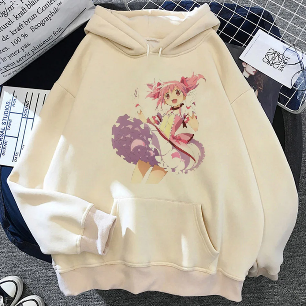 

Madoka Magica hoodie soft fabric athleisure trendy anime sweater pattern female pullover athleisure trendy designer comfortable