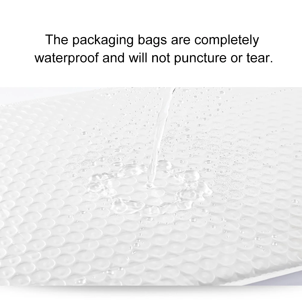 

50 Pcs Pearl Film Bubble Bag Plastic Envelopes with Closure Mailers Shipping Mailing Filling