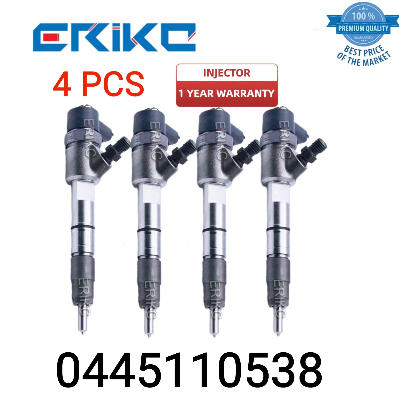 

4 PCS 0445110538 Auto Fuel Injection 0 445 110 538 Injector Part Nozzle 0445 110 538 Common Rail Injector for Jiangling