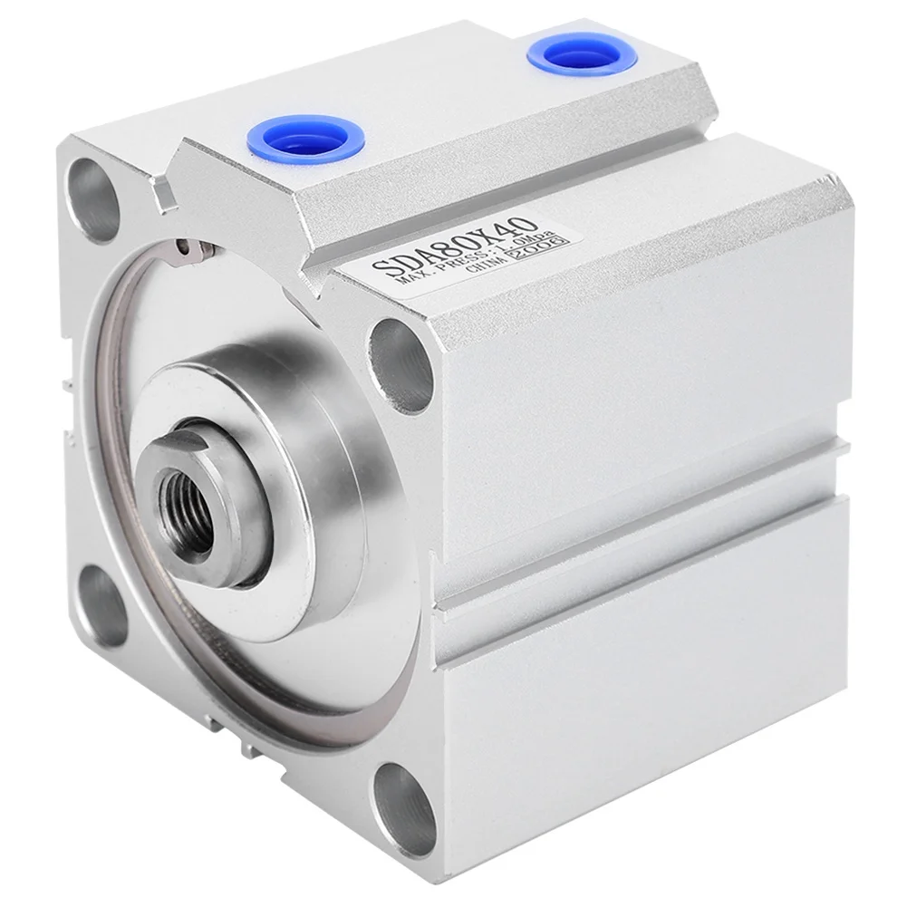 SDA80X40 Air Thin Cylinder Stainless Steel Pneumatic Components Bore 80mm Stroke 40mm