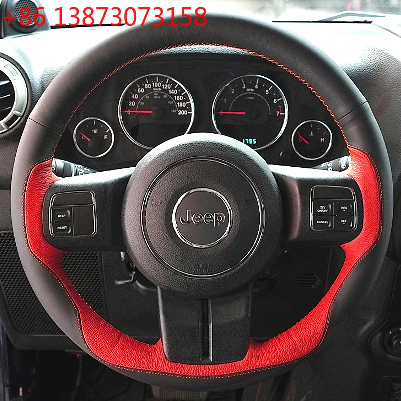 Funda para Volante de Coche Estilo Deportivo Trenzado para Jeep Compass Patriot Wrangler 2011-2017 Grand Cherokee Laredo Liberty 2011-2013