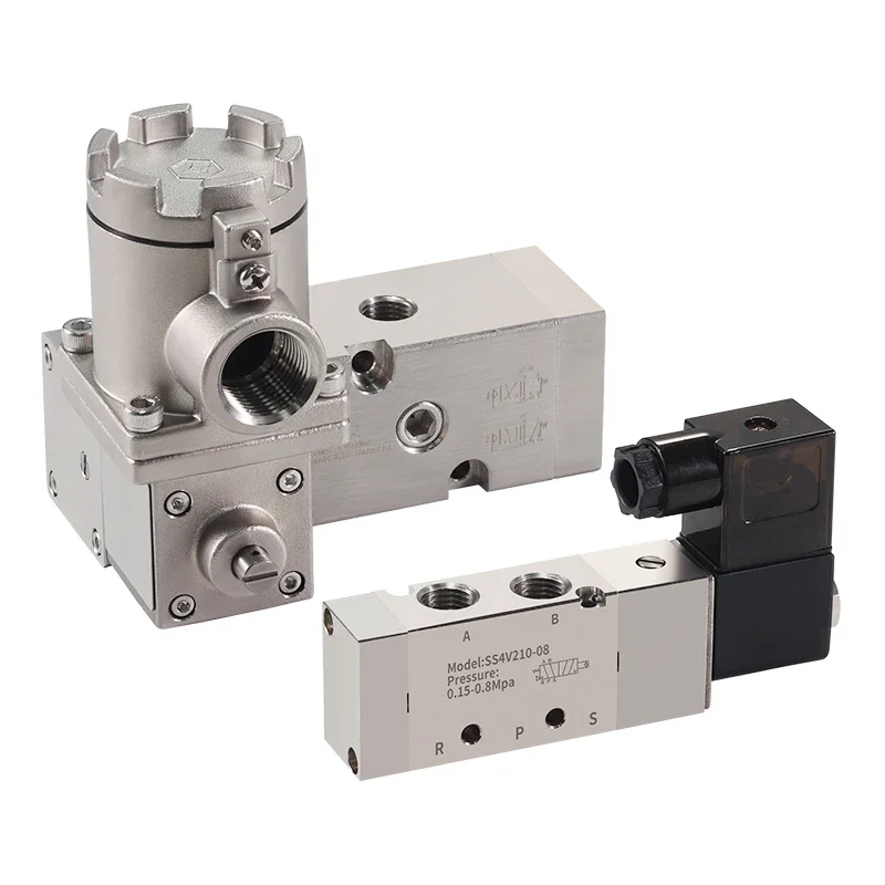 Stainless steel solenoid valve SS4V210-08/SBDV510C0-08A pneumatic explosion-proof switch valve solenoid directional valve