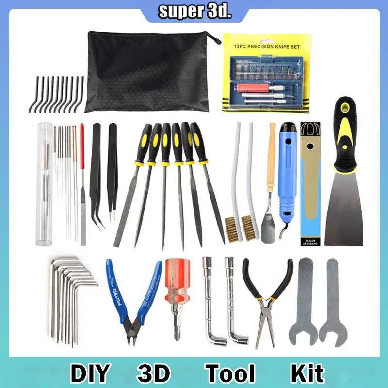 

Deburring Tool Kit Trimming Knife Edge Cutter Files 3D Printer Parts Wrench Cleaner Needle for Nozzle Scraper Cutting Wire Cable