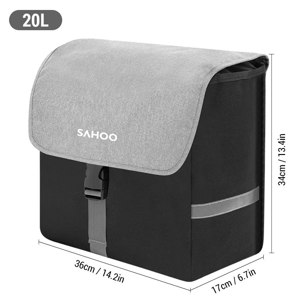 SAHOO Bicycle Side Bag Bike Rear Seat Bag 40L Large Capacity Bicycle Rear Rack Bag Bike Pannier for Cycling Traveling Commuting