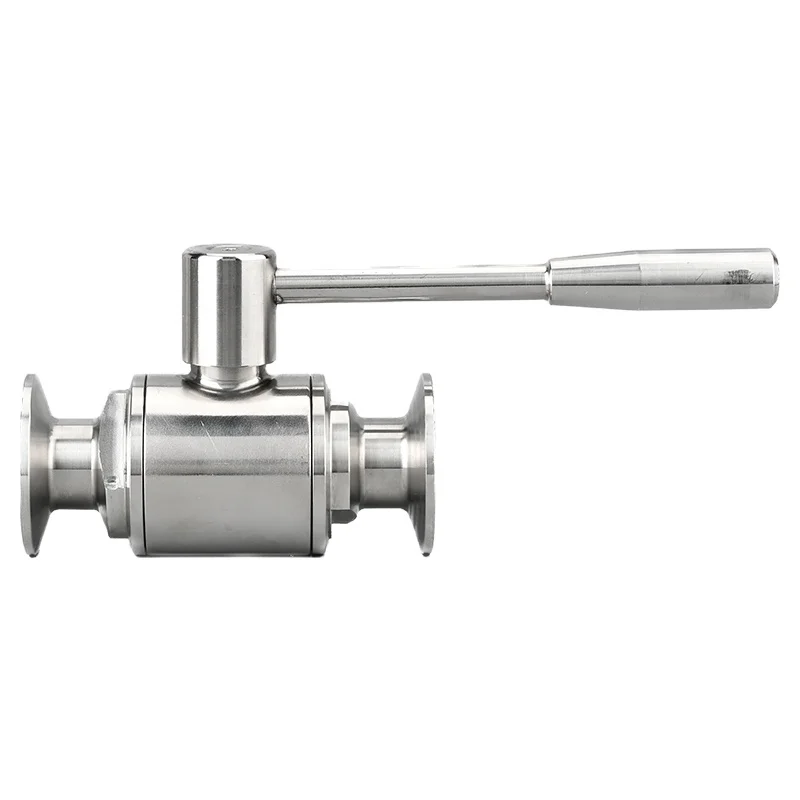 Hygienic Chemical Industry Stainless Steel 2 Way Manual Pulling Handle Sanitary Tri Clamp Ball Valve