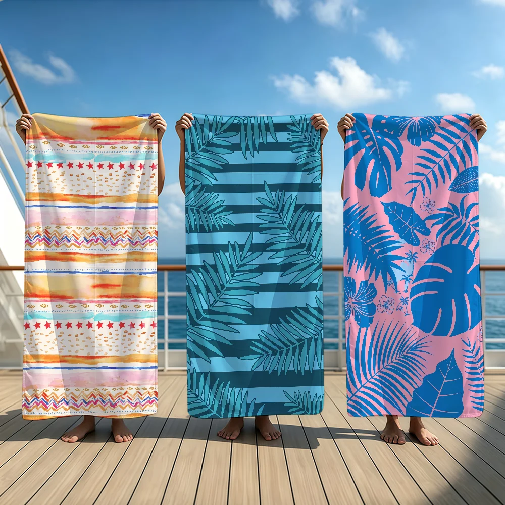 Beach Towel Large - 상쾌한 해변 휴양 타월, 대형 부드러운