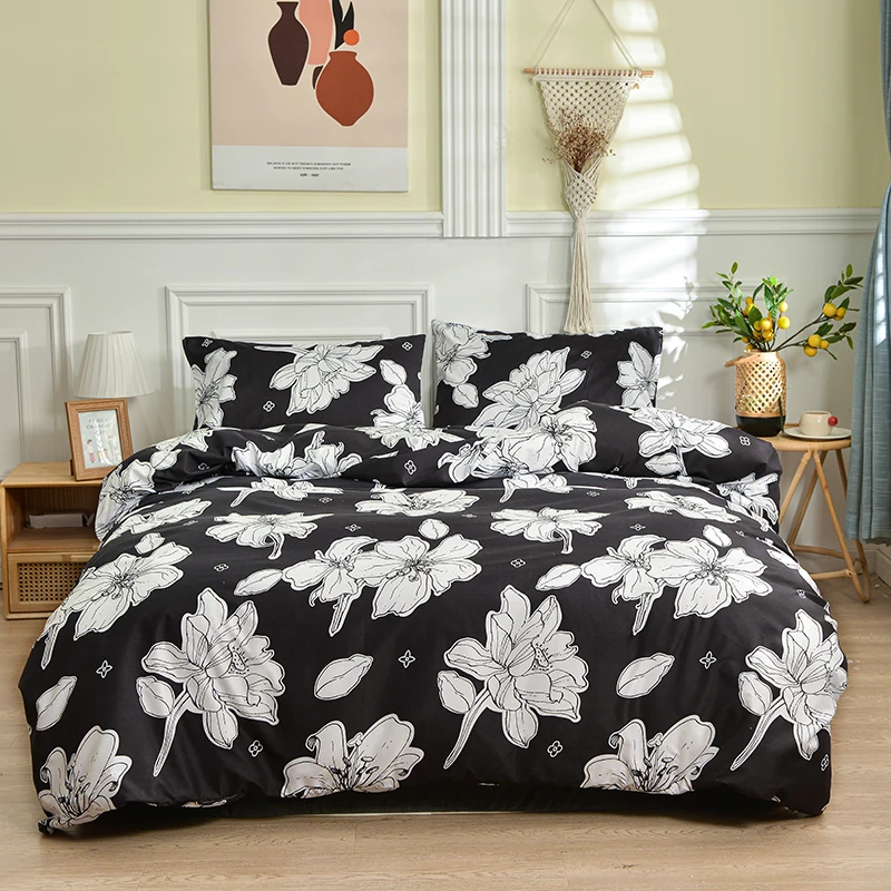 

Fashion Duvet Cover Set 1 Duvet Cover 2 Pillowcase Modern Style Pattern Duvet Cover Single Queen King Quilt Cover Bedding