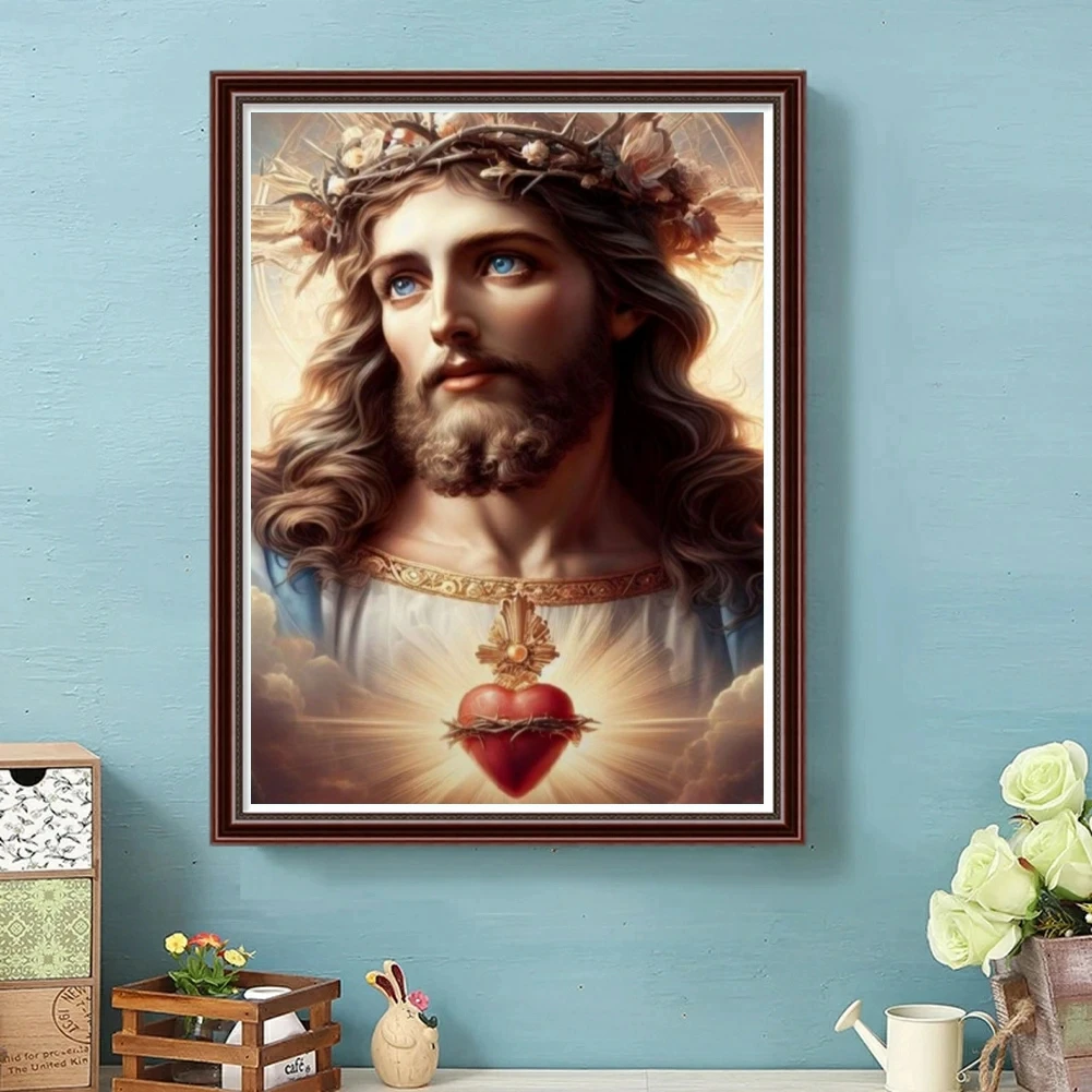 Szopka Jezus Ave Mary Joseph 5D obraz diamentowy DIY mozaika krzyż zestaw do szycia dżetów mozaika rękodzieło haft Home Decor