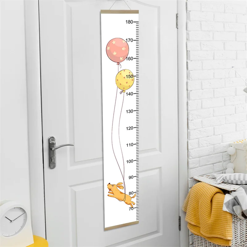 Cartoon Rabbit Animals Height Measurement Guage Meter Wall Hanging Decor for Children\'s Kids Interior Room Balloon Growth Chart