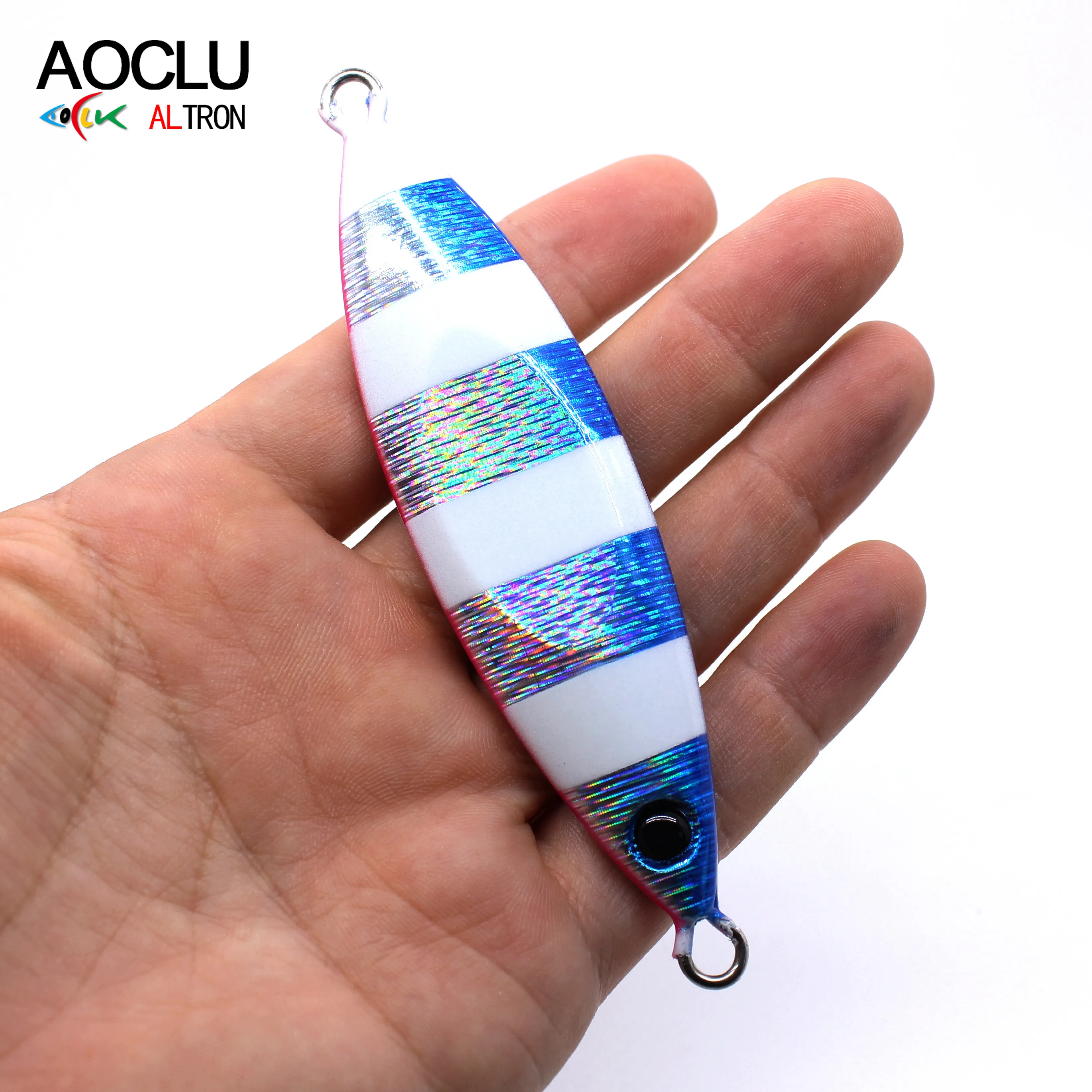 AOCLU Japan Quality Slow Metal Jig 5g 15g 40g 80g 120g Hard Bait Sinking Stick Fishing Lures Reflective Hologram Luminous UV