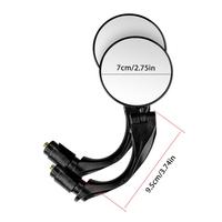 Bicycle Rearview Mirror Bike Handlebar Mirror 1 Pair Bicycle Handlebar Mount Rearview Mirror 360-degree Rotation Bike Grip End