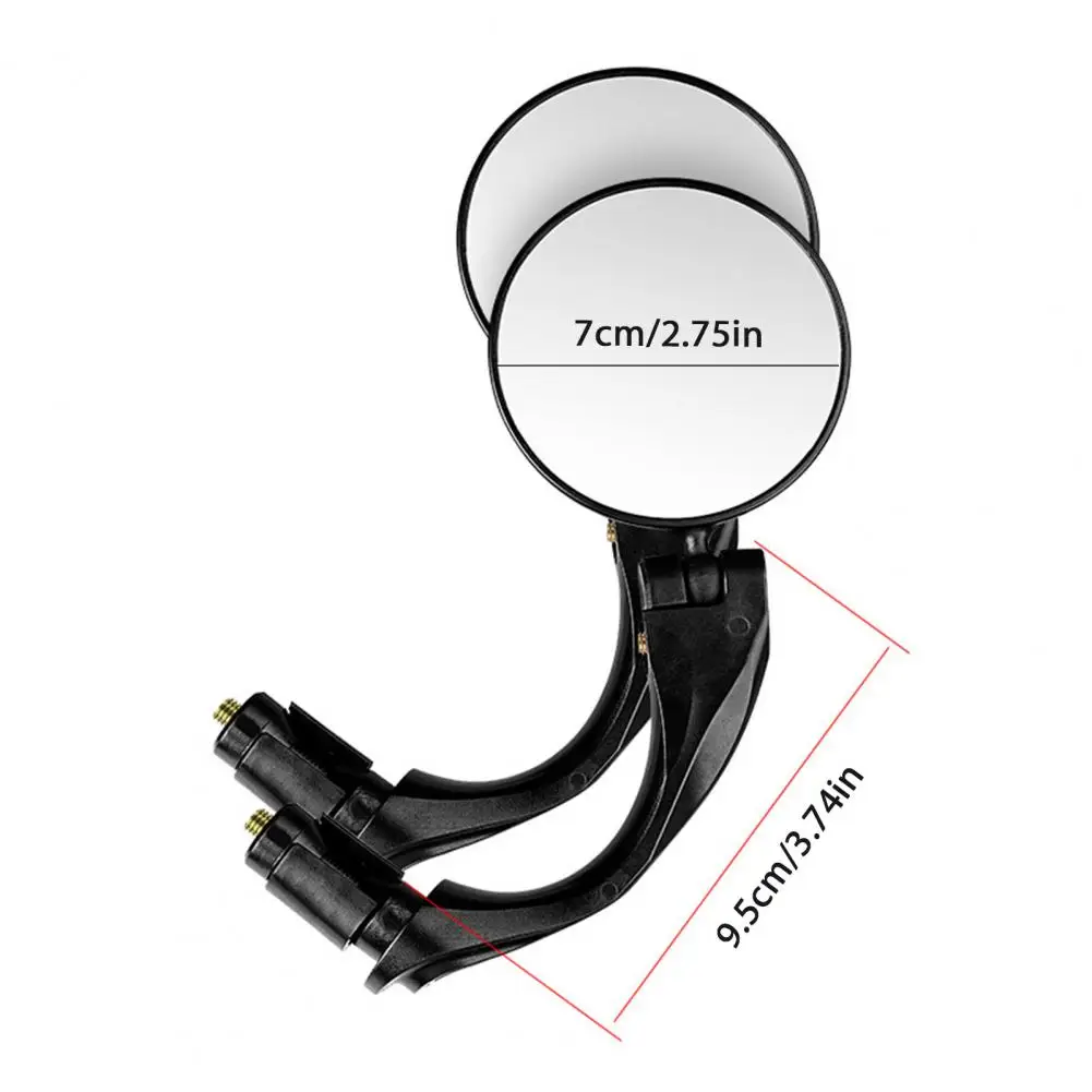 Bicycle Rearview Mirror Bike Handlebar Mirror 1 Pair Bicycle Handlebar Mount Rearview Mirror 360-degree Rotation Bike Grip End