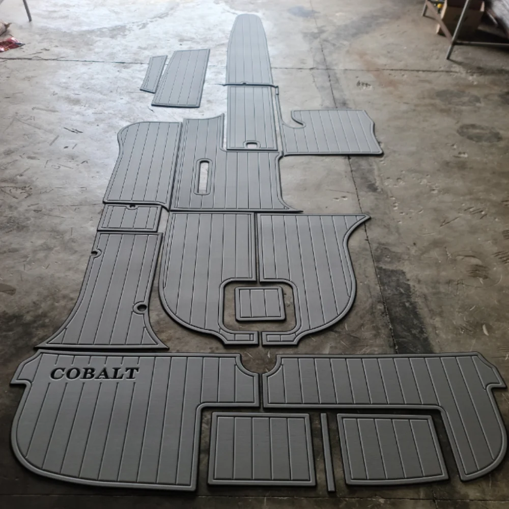 

Swim Platform Cockpit Pad Boat EVA Foam Faux Teak Deck Floor Mat For Boat 2005 Cobalt 282