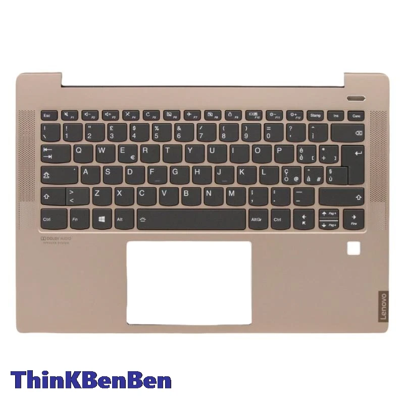 حافظة علوي من النحاس الإيطالي ، غطاء صدفي بمسند اليد لـ Lenovo Ideapad S540 14 14il 14IML 14api 5CB0S17259