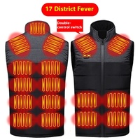 Winter Electric Vest With USB Interface For Front And Rear Heating Cotton Jacket With Stand Up Collar Slim Fit And Warm Vest