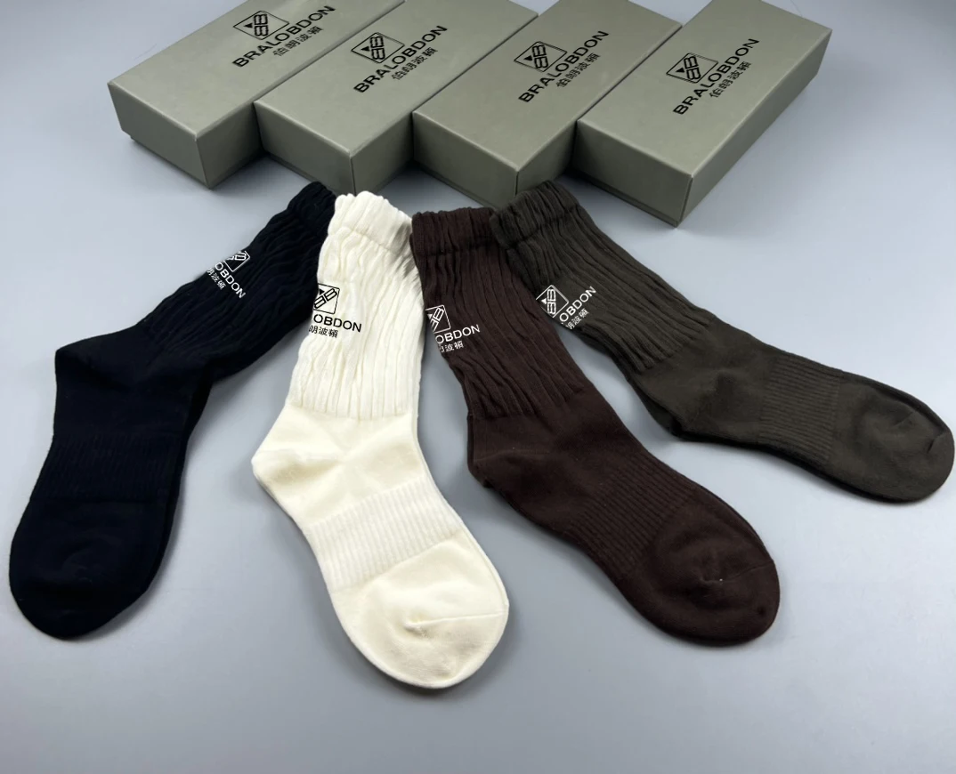 BRALOBDON cotton socks Women's midtube socks antibacterial, perspiration absorbent, breathable and deodorant men's business sock