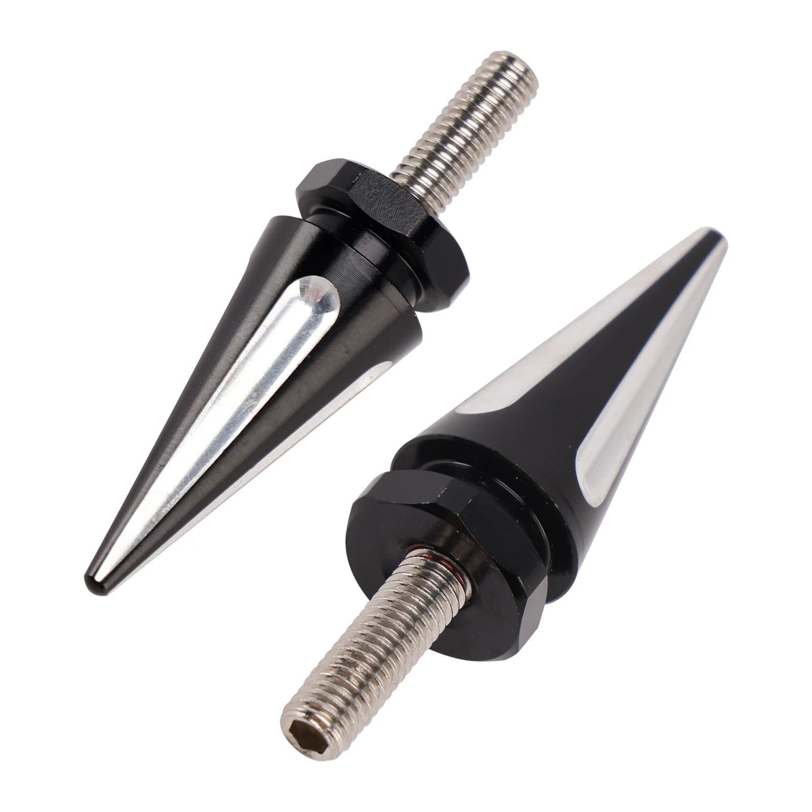 4 قطعة أسود/فضي الألومنيوم الزجاج الأمامي مسامير مدببة ل CVO الطريق الإنزلاق FLTR 2015 2016 2017 2018 2019 2020-2025 #5