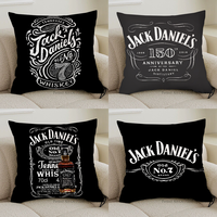 1PC J-Jack Whisky D-Daniels Pillow Case Square Pillow Cushion Cover Bedroom Sofa Room Decoration Casual Pillow Cover