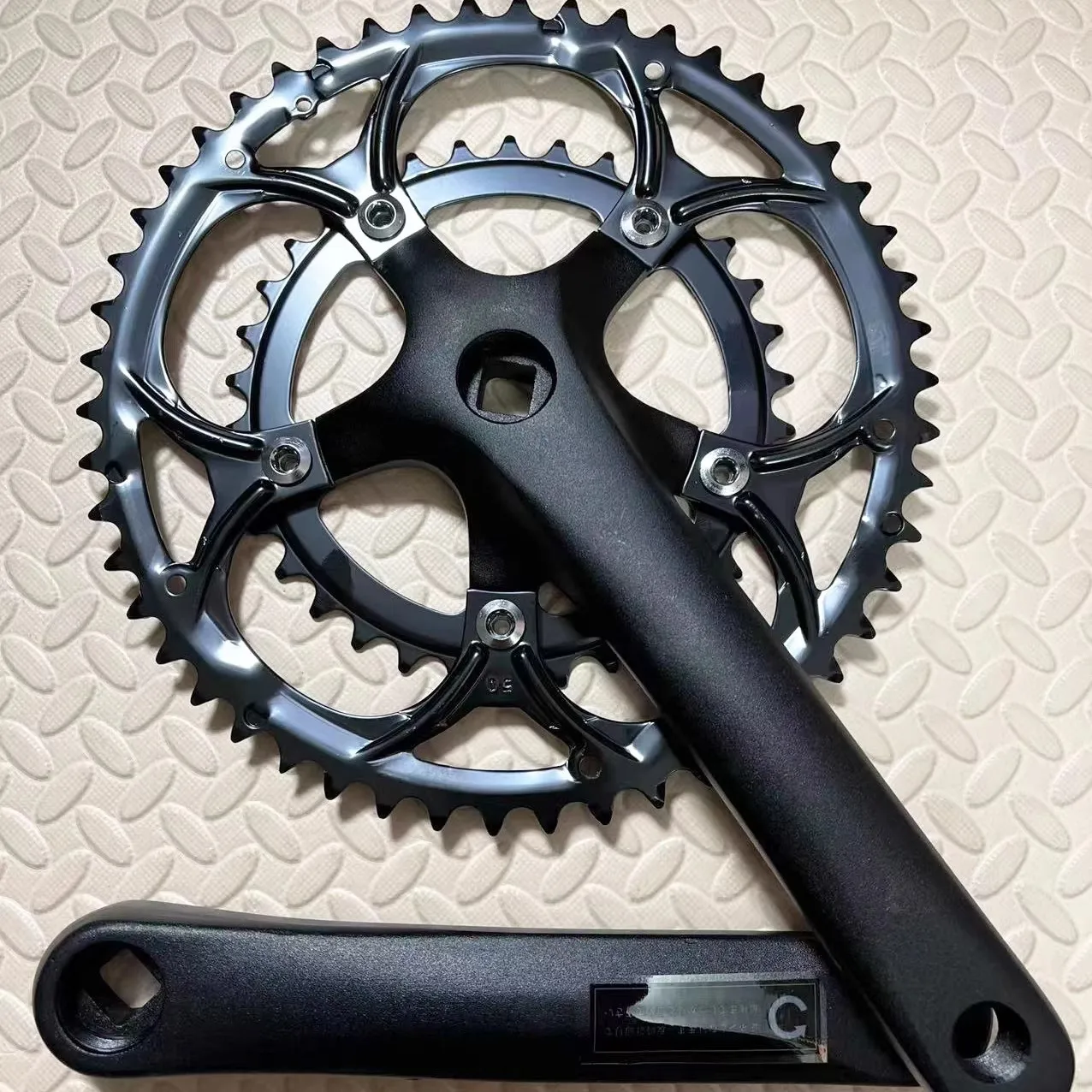 

Road Bike Chainring Bicycle Aluminum 50-34T 8/9S Gear Ring Square Hole Racing 170Mm Crankshaft