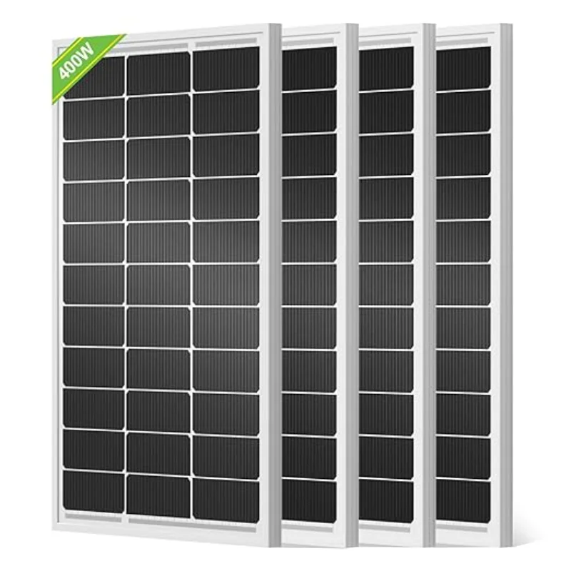 400W Solar Panels 4pcs 100 Watt 12 Volt Monocrystalline Solar Panel Module for Off Grid PV Power for Home