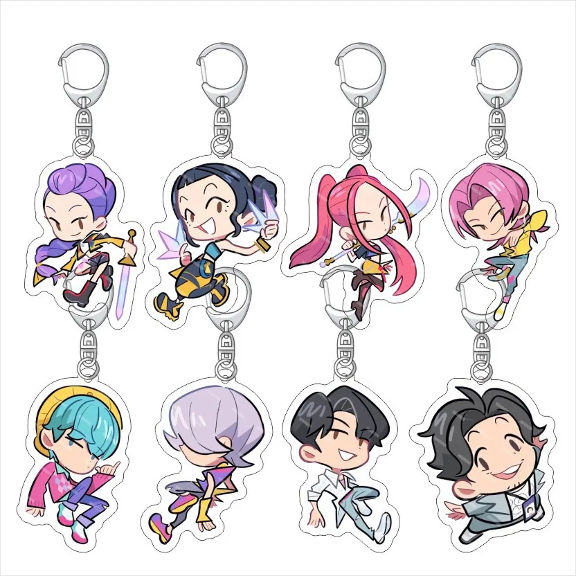 K-POP: سلسلة مفاتيح أكريليك Monster Hunt KPop Demon Hunters قلادة أكريليك