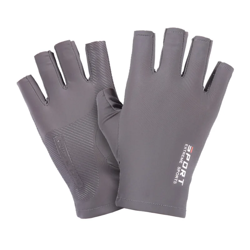 Men Women Ice Silk Gloves Diving Fitness Sports Fishing Bicycle Sun Protection Touchscreen Breathable Elastic Driving Glove