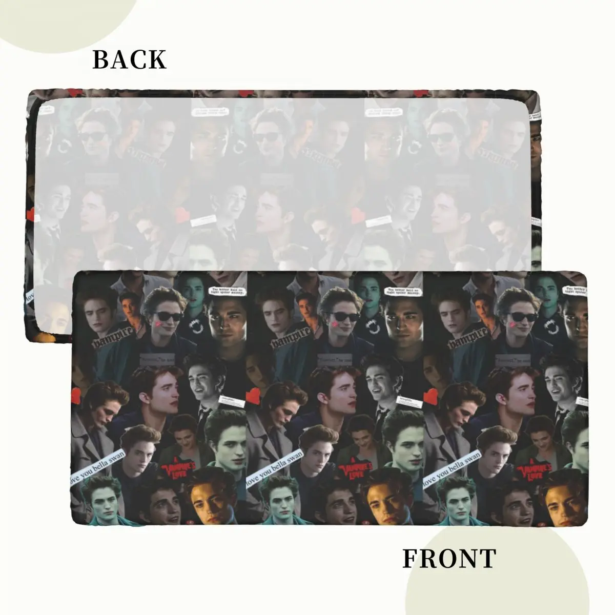 Edward Cullen Twilight Custom Rectangular Tablecloth Oilproof Table Cover for Dining Events Table Cloth