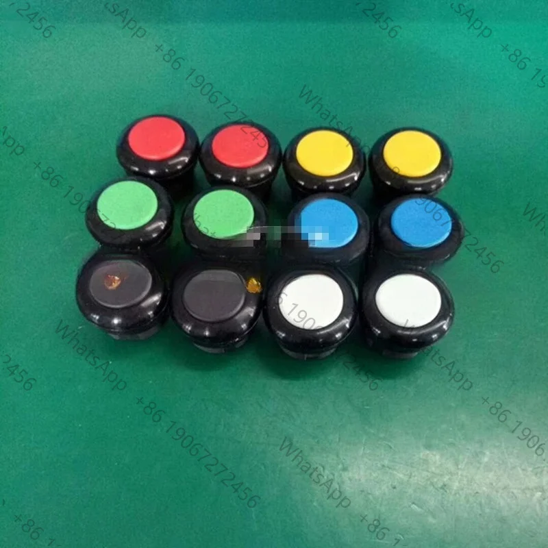2pcs 22mm BLK White Red YEL Blue Green Momentary Self Return Pushbutton  Hoist Crane Truck Pendant ControlStation