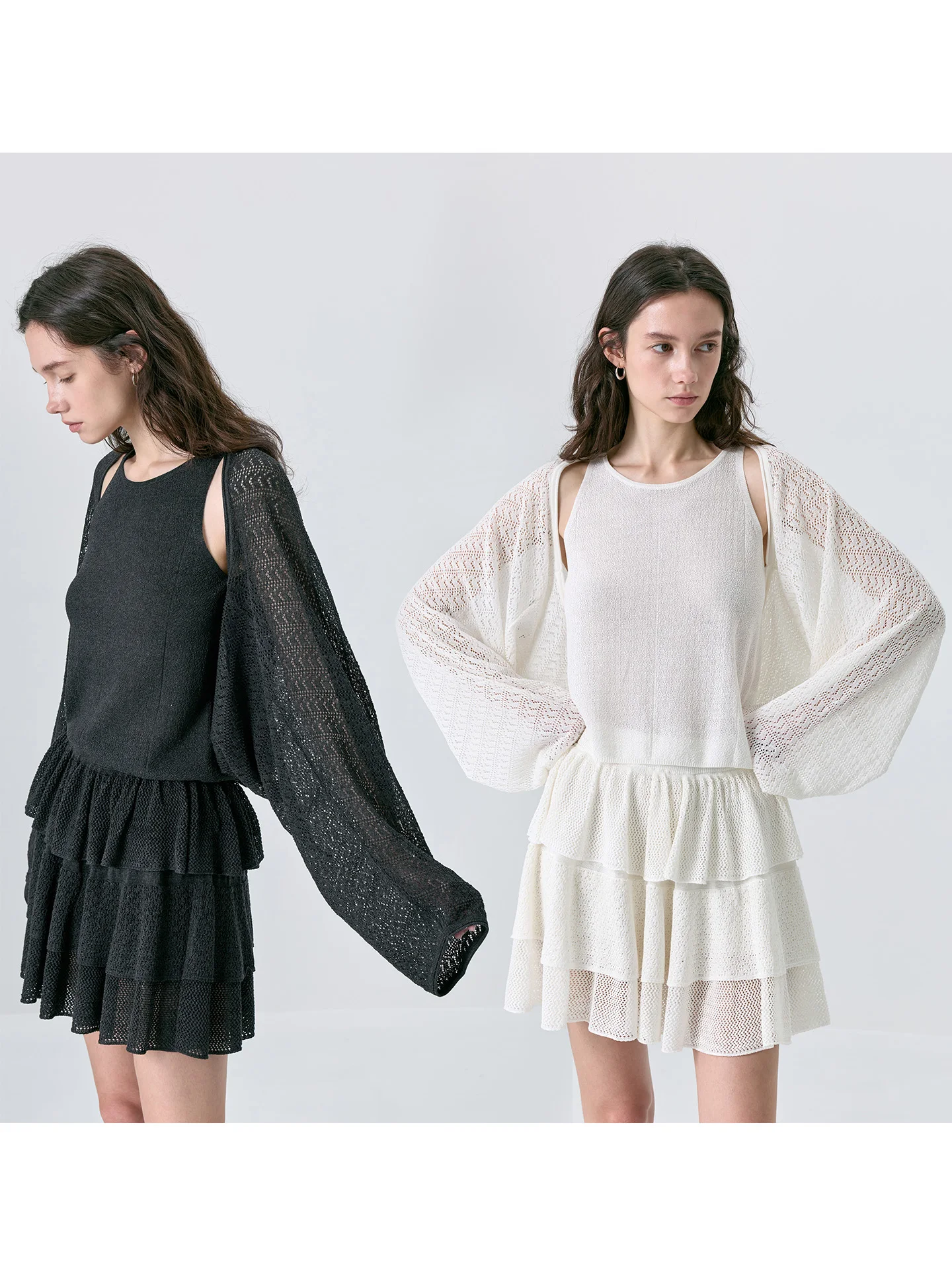 

Мягкий дышащий комплект из трех предметов: жилет-шаль из лиоцелла и льна, юбка миди, весна 2026. Простой, универсальный, повседневный стиль, с длинным рукавом, круглый вырез...