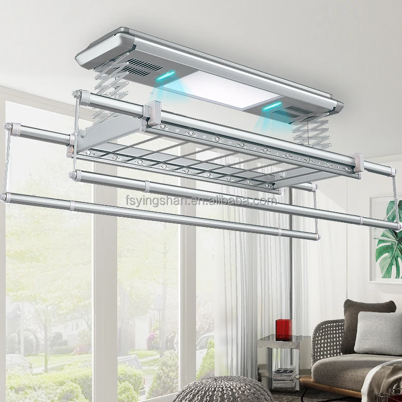 

Clothes Line Electric Drying Rack Ceiling Mounted Clothes Dryer Automatic Hanger