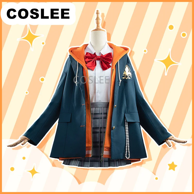 COSLEE VTuber Ratna Petit Cosplay Costume Nijisanji New Clothes Sweet Lovely Unifrom Dress Daily Wear Halloween Party Outfit New