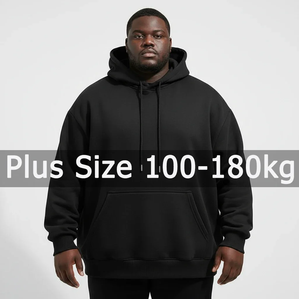 

Plus Size Men Hoodies Sweatshirt Autumn Winter Long Sleeve Pullover 5XL 6XL 7XL 90-180kg Cotton Sport Tops Big Size Men Clothing
