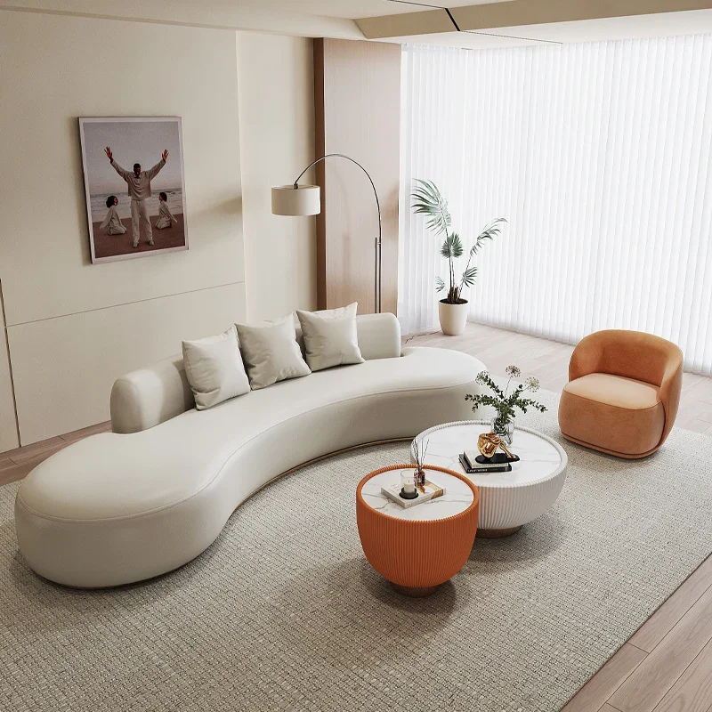 

Leave-in cat scratching sofa small apartment living room sitting area reception wedding hall simple modern arc 2025 new model