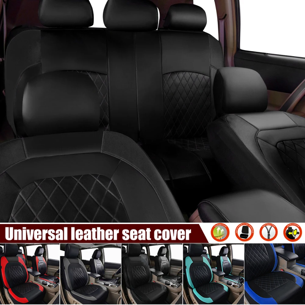 

Auto Chair Protector Cover For Hummer H1 H2 H3 Car Seat Covers Set PU Leather Car Accessories Seat Protector Car Cushion Seats