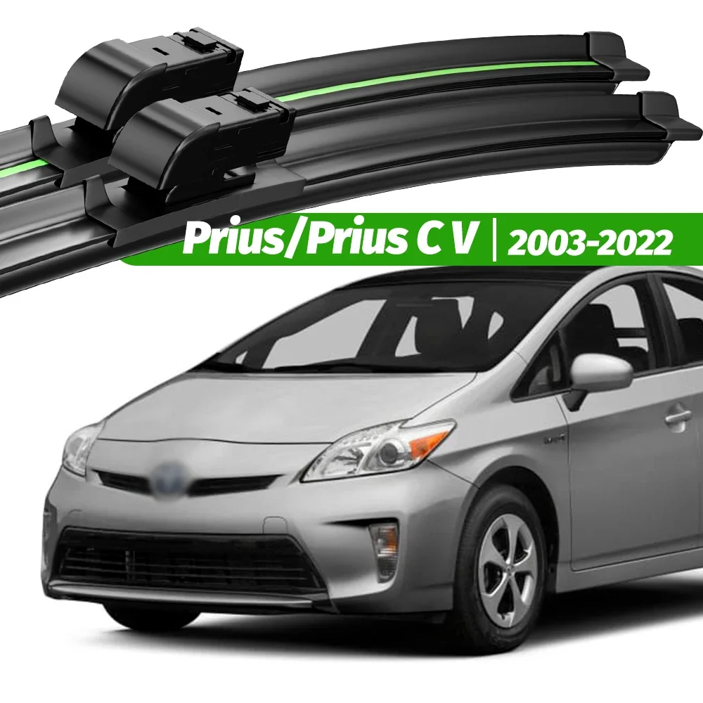 

For Toyota Prius Prius C V 2003-2022 2pcs Front Windshield Wiper Blades 2004 2009 2010 2015 2016 Windscreen Window Accessories