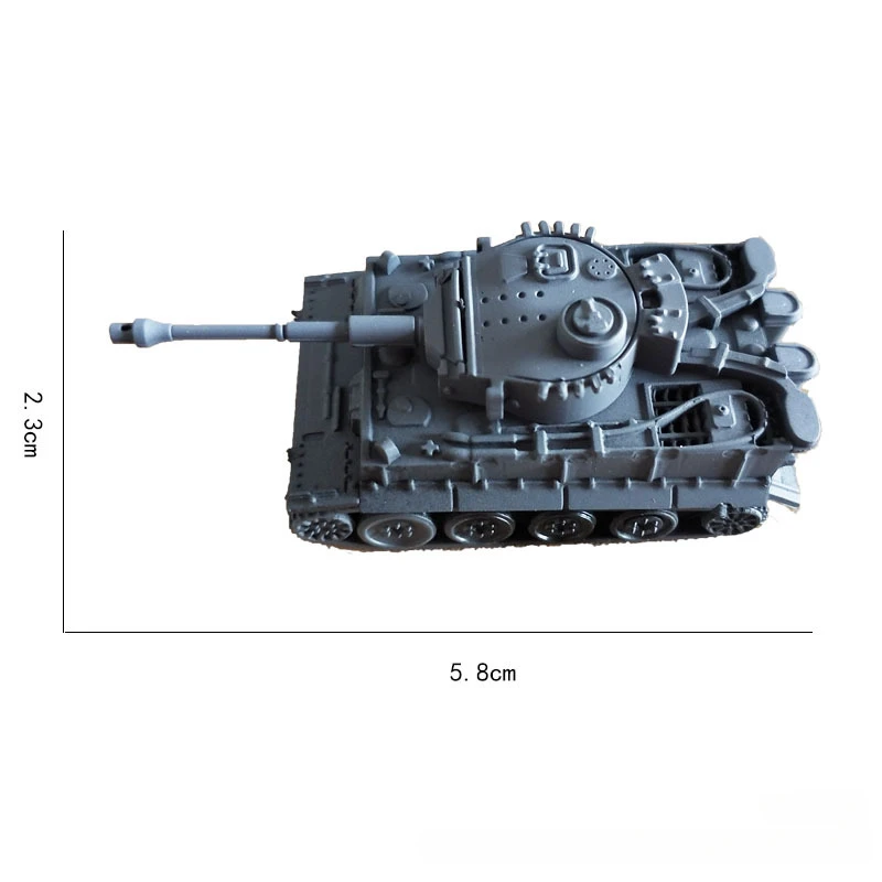 8Pcs 1/144 WWII Jagdtiger Tiger T34/85 Main Battle Tank 4D Finished Model Kits Thumb Military Toy Miniature Assembly Model