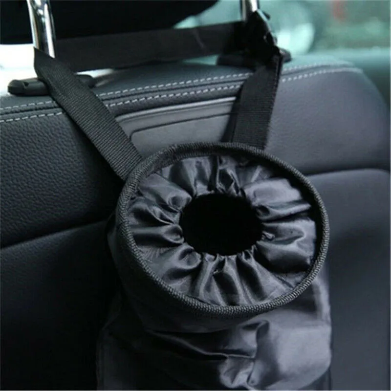 1PCS Black Car Non-Woven Garbage Bag Seat Back Storage Hanging Bag