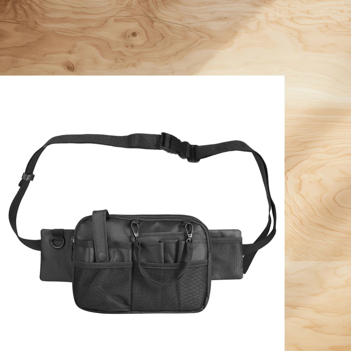 

1 шт. поясная сумка для хранения из ткани Оксфорд 24*18*2 см с несколькими карманами для организации инструментов, деревообработка, электрик, портативная сумка для инструментов