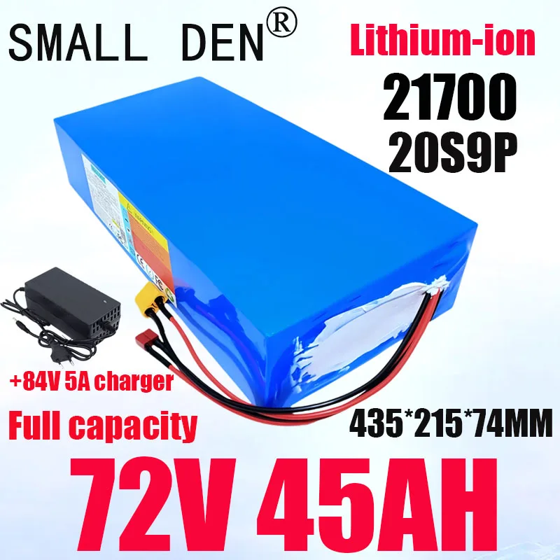 New 72V 45AH 30AH 15AH lithium battery pack with built-in BMS 21700 suitable for 3500W motor rechargeable battery pack tax-free